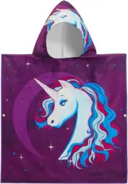 KAKU NANU Hooded Poncho Towels for Kids Beach Swimming Poncho Pink Unicorn Ho...