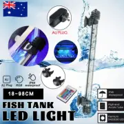 18-98CM Aquarium Light Fish Tank LED Bar Lamp Pool Submersible Waterproof RGB OZ