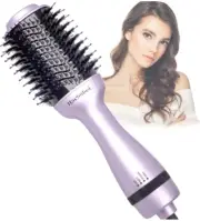 3-In-1 Hair Dryer Volumizer Brush Adjustable Temperature Speed Ionic Heat Purple