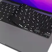 Kuzy Hebrew MacBook Pro Keyboard Cover 2025 2024 2023 2022 14 inch 16" M4 M3 M1 M2 MacBook Air Keyboard Cover 13.6 inch 15" Silicone Skin Ultra Thin - US Version, Hebrew Language