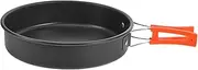BCOATH Lightweight Aluminum Camping Pot Compact Picnic Backpack Pan Nonstick Outdoor Cookware Multi-Functional Cooking Tool