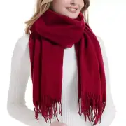Landisun Scarf for Women Winter Pashmina-Shawl Wraps Winter Scarf Burgundy