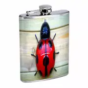 Ladybug Em4 8oz Stainless Steel Flask Drinking Whiskey Liquor