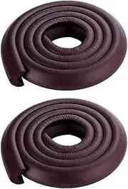 Edge Corner Protector, 4M L Shape Baby DIY Proofing Guard Coverage Safety Bumper Edge Corners for Child Safety, Furniture Protect (Brown)