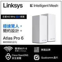 在飛比找有閑購物優惠-Linksys Atlas 6 Pro AX5400雙頻 M