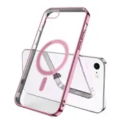 For Apple iPhone SE 2022 /2020 /8 /7 MagSafe Magnetic Case with HaloLock Shockproof Military Grade Protection Scratch Resistant Back Clear Protective Cover (Rose Gold)