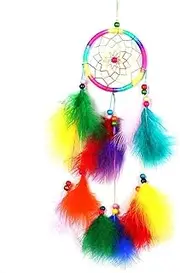 Dream Catcher,Gifts for Women Wind Chimes, Feather Crafts Dream Catcher Brown Wind Chimes Handmade Dreamcatcher Net for Wall Hanging Car Home Baby Room