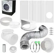 Indoor Dryer Vent Kit - Window Seal Panel with Clothes Dryer Connector | Aluminum Foil Exhaust Hoses, Sliding Door Vent Accessories, Seals, Seals, Seals and Seals for Ventilation and Airflow