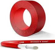 2.5MM2 H1Z2Z2-K Solar Cable 1500V DC – Tinned Copper, UV & Flame Resistant, UL/TÜV Certified, 4mm²/6mm²/10mm² Red 32ft–328ft – for PV Systems(328ft,10 mm2)