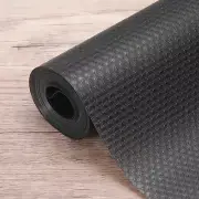 Shelf Liner 19.7" x 16.4ft EVA Non-Slip Drawer Mats Circular Mesh Texture Black