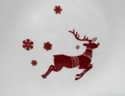 ❤️ 1 Corelle RUDOLPH 6.75" BREAD PLATE Appetizer SANTA'S Holiday RED REINDEER