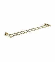 Pentro Brushed Yellow Gold Double Towel Rail 790mm