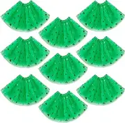 [Shihanee] 9 Pcs Tutu Skirt Women Irish Running Women Skirt Elastic Tutu Costumes for Party