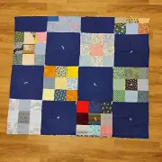 Vintage Project Linus Colorful Handmade Reversible Patchwork Quilt 68”x 38” NEW