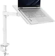 Single Laptop Notebook Desk Mount Stand, Fully Adjustable Extension with C-clamp, Fits up to 17 inch Laptops