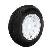 Trailer 14" Wheel Sunraysia Rim Fitted Tyre 185mm White 185R14C Suit Ford