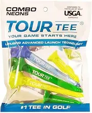 Tour Tee Combo NEONS Golf Tee (Pack of 5) Blue T-490 (570)