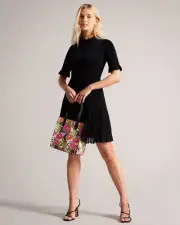 Ted Baker Women Pink Multi Malicon Printed Magnolia Small Icon Bag NWT