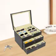 24Slot Sunglasses Glasses Eyeglass Organizer Display Case Storage Box,3 layers