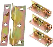 BELLIFFY 4pcs Bed Rail Fasteners Metal Bed Frame Rail Brackets for Easy Install