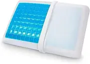 Mellow Pillow Sleeping Pillow Full-Front Cooling Gel Memory Foam Pillow, Ideal for Various Sleeping Positions, Gel Side for Summer, Soft Memory Foam Side for Winter, 60 x 40 x 12 cm (Pack of 1)