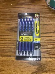Pilot G2 Retractable Gel Pens, Fine Point (0.7 mm), Blue Ink 9 Count Packs Of 5