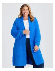 [Taking Shape] Fluffy Knit Cosy Cardigan in Marina Blue