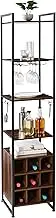 Honey-Can-Do Free-Standing Wine & Bar Storage Tower SHF-09514 Black