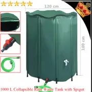1000L Collapsible Rain Water Tank Barrel with Spigot Water Storage Container PVC