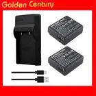 2x DMW-BLG10 DMW-BLE9 Battery +Led Charger for Panasonic LUMIX GF5 GF6 GX7 LX100