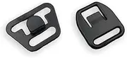 [Generic] Nursing Bra Clips Two Part Clip Plastic Fasteners Nursing Clips Bra Quick Clip Bra Clips 2 in a Pack