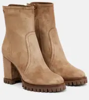 [Gianvito Rossi] Gianvito Rossi Timber suede ankle boots AU 9 brown