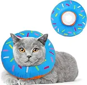 HYLYUN Cat Cone Collar Soft, Adjustable Cat/Dog Recovery Collar, Cute Donut Kitten Cone to Stop Licking, Surgery Recovery Elizabethan Collars for Kitten Cats Puppy