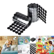 400x Hook & Loop Sticky Self Adhesive Dots Coins Circles Tape 2cm - Black