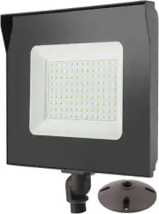 Dusk to Dawn 80W Outdoor LED Flood Light with 1/2" Knuckle Mount (Plate Included