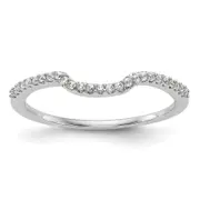 14K White Gold Diamond Wedding Band