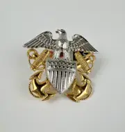 Vintage U.S. Navy Pilot Hat Pin Gold/Silver