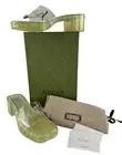 Gucci NIB $450 Auth 10 US 40 EU Logo Rubber Platforms Slides Sandals Shoes Bag