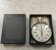 Soviet Russian USSR Stopwatch "Agat" mechanical TWO-Button Working Full Set