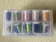 Simthread Embroidery Machine Thread 40 Brother Colors with Storage Box
