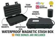 Secure Hard Case Magnetic Lock Box+Stash Jar | Waterproof Foam Lined | AU Seller