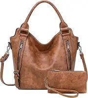 [HROECHY] Hobo Bags for Women Tote Handbags Ladies Boho Shoulder Bag Designer Purses Satchel Bags Crossbody Bag for Women
