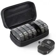 Weekly Pill Organizer 7 Day 2 Times A Day Pill Box Case with Zipper Cloth Bag