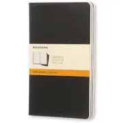3pc Moleskine 80 Pages Ruled Cahier Notebook L Office/Student Journal Black