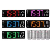 LED Digital Wall Clock Temperature Date Display Alarm Clock Home Decor 13Inch