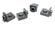 Lego - Lot of 4 - Dark Grey Gray, Bracket 1 x 1 - 1 x 1 Inverted