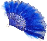 [WATIIFUFU] Hand Fan Vintage Japanese Folding Fan for Shows Tea Parties Weddings Lightweight and Portable