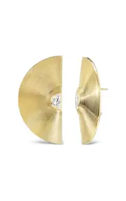 [Jade Ruzzo] Cymbal 18k Yellow Gold Earrings