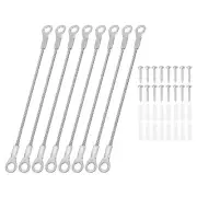 8 Set Cabinet Door Restraint Kit Door Hinge Limiter with Screws 2mm x 10cm