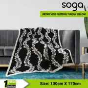 SOGA 130x170cm Throw Blanket Retro Vine Pattern Casual Stylish